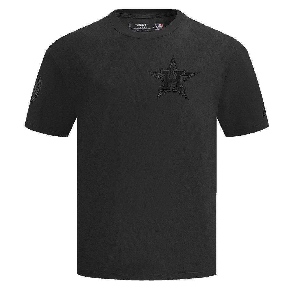 Pro Standard Men's MLB Houston Astros Neutral Cotton Jersey Drop Shoulder Top - Black - BLACK